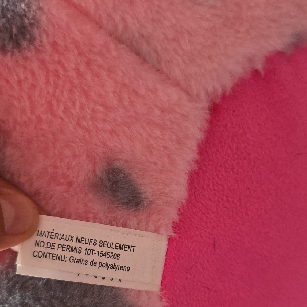Big Pink and Gray Pig Plush Toy - Picture 9 of 9